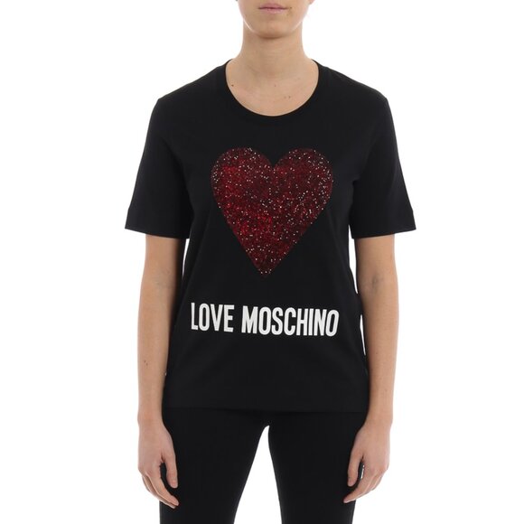Love Moschino Tops - Love Moschino Embellished Heart Tee - NEW